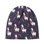Xmas Llama Pattern Print Beanie