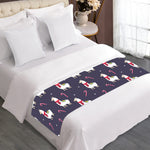 Xmas Llama Pattern Print Bed Runner