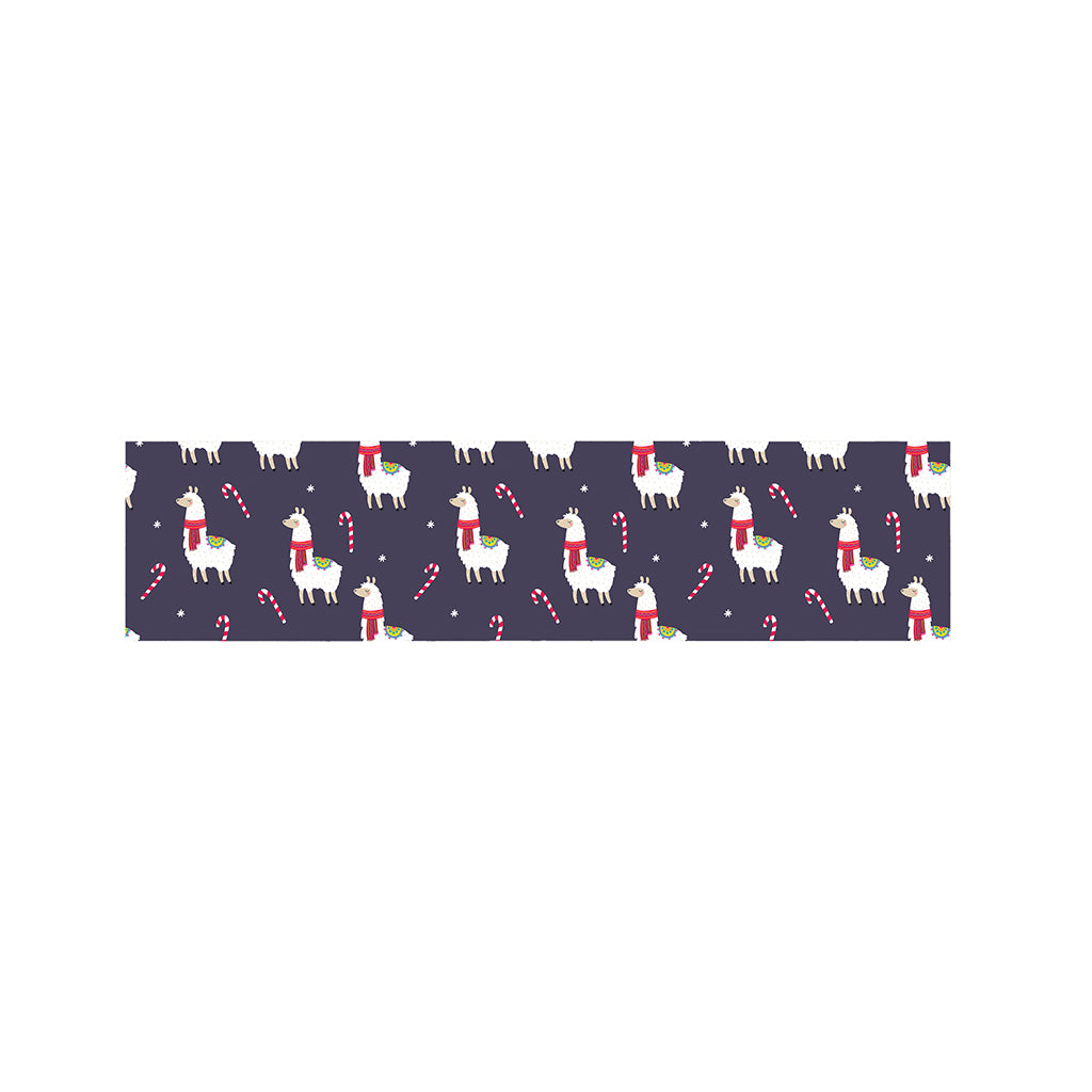 Xmas Llama Pattern Print Bed Runner