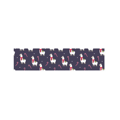 Xmas Llama Pattern Print Bed Runner