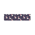 Xmas Llama Pattern Print Bed Runner