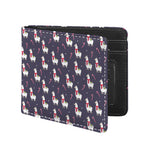 Xmas Llama Pattern Print Bifold Wallet