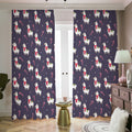 Xmas Llama Pattern Print Dimout Pencil Pleat Curtains