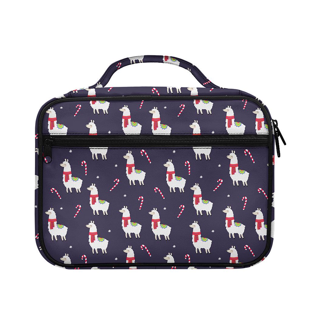 Xmas Llama Pattern Print Briefcase Bible Bag