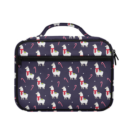 Xmas Llama Pattern Print Briefcase Bible Bag