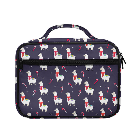 Xmas Llama Pattern Print Briefcase Bible Bag
