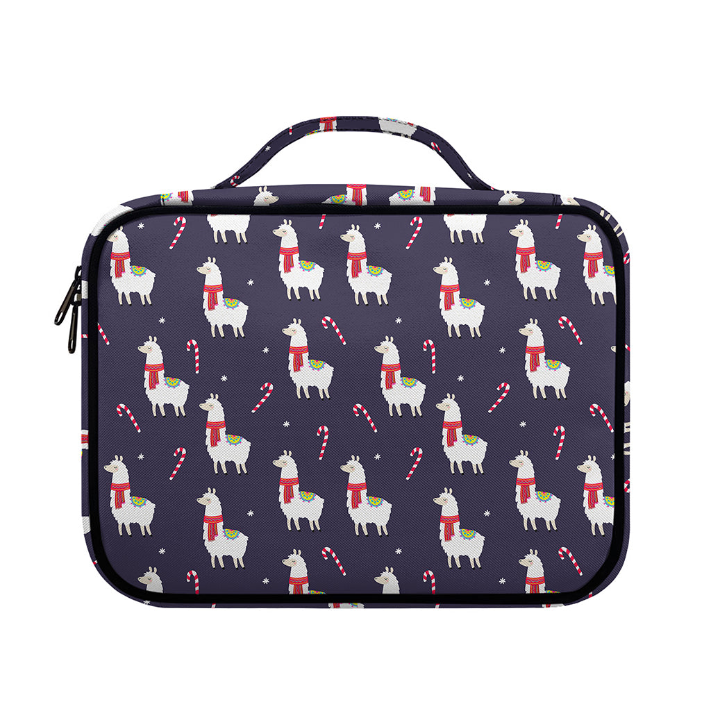 Xmas Llama Pattern Print Briefcase Bible Bag