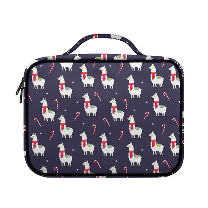 Xmas Llama Pattern Print Briefcase Bible Bag