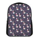 Xmas Llama Pattern Print Casual Backpack
