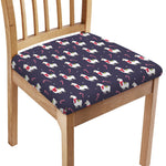 Xmas Llama Pattern Print Chair Cushion Cover