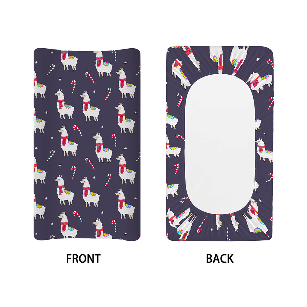 Xmas Llama Pattern Print Changing Pad Cover