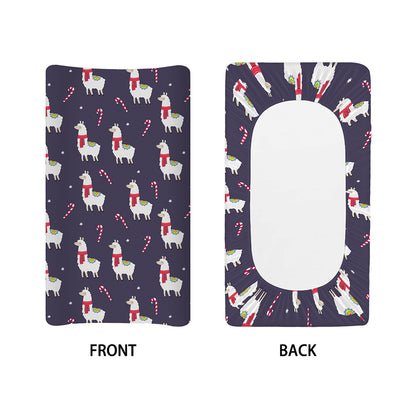 Xmas Llama Pattern Print Changing Pad Cover