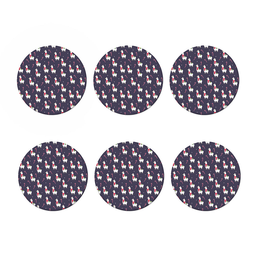 Xmas Llama Pattern Print Coaster Set