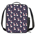 Xmas Llama Pattern Print Crossbody Lunch Bag