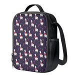 Xmas Llama Pattern Print Crossbody Lunch Bag