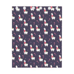 Xmas Llama Pattern Print Curtain