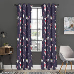 Xmas Llama Pattern Print Curtain