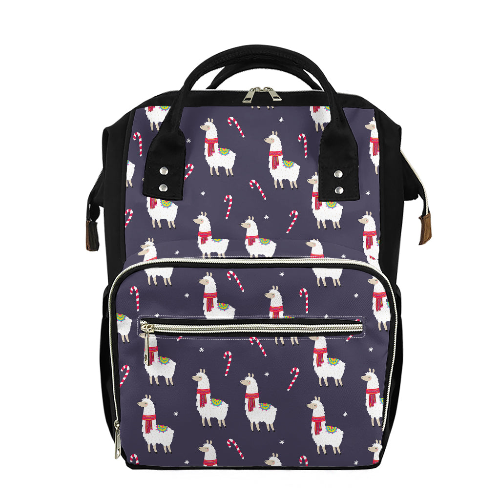 Xmas Llama Pattern Print Diaper Bag