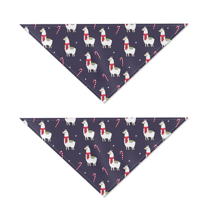 Xmas Llama Pattern Print Dog Bandana