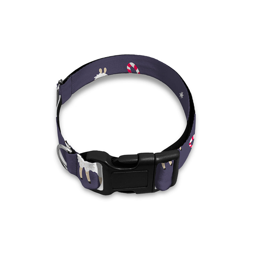 Xmas Llama Pattern Print Dog Collar