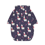 Xmas Llama Pattern Print Dog Zip Up Hoodie