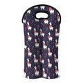 Xmas Llama Pattern Print Double Neoprene Wine Tote