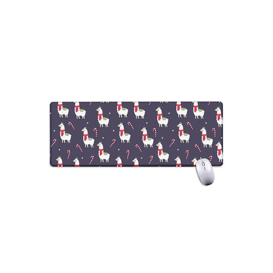 Xmas Llama Pattern Print Extended Mouse Pad