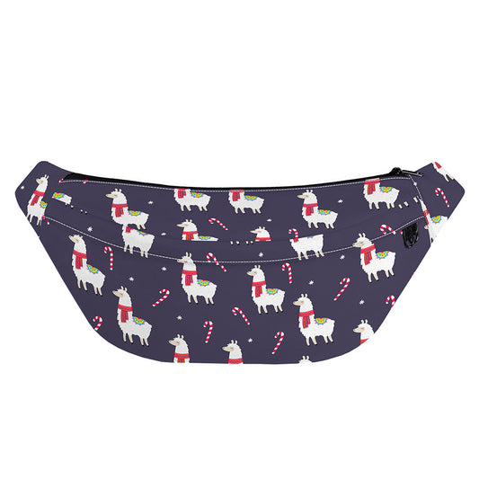 Xmas Llama Pattern Print Fanny Pack