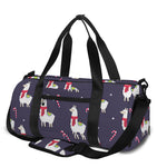 Xmas Llama Pattern Print Gym Bag