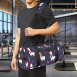 Xmas Llama Pattern Print Gym Bag
