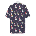 Xmas Llama Pattern Print Hawaiian Shirt