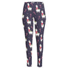 Xmas Llama Pattern Print High-Waisted Pocket Leggings