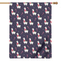Xmas Llama Pattern Print House Flag