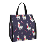 Xmas Llama Pattern Print Insulated Lunch Tote