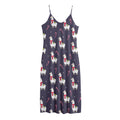 Xmas Llama Pattern Print Jersey Midi Cami Dress