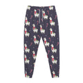 Xmas Llama Pattern Print Jogger Pants