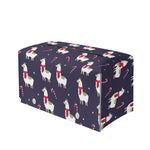 Xmas Llama Pattern Print Leather Tissue Box Cover