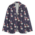 Xmas Llama Pattern Print Men's Blazer