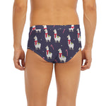 Xmas Llama Pattern Print Men's Briefs