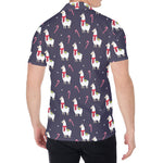 Xmas Llama Pattern Print Men's Shirt