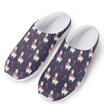 Xmas Llama Pattern Print Mesh Casual Shoes