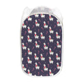 Xmas Llama Pattern Print Mesh Laundry Hamper