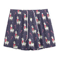 Xmas Llama Pattern Print Mesh Shorts