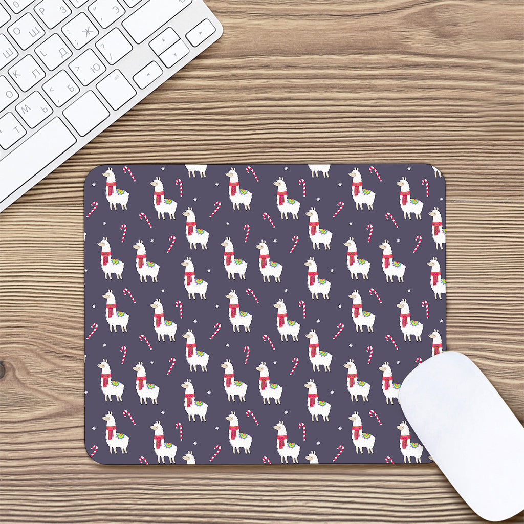 Xmas Llama Pattern Print Mouse Pad