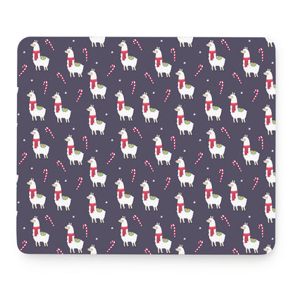 Xmas Llama Pattern Print Mouse Pad