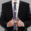 Xmas Llama Pattern Print Necktie