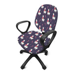 Xmas Llama Pattern Print Office Chair Cover