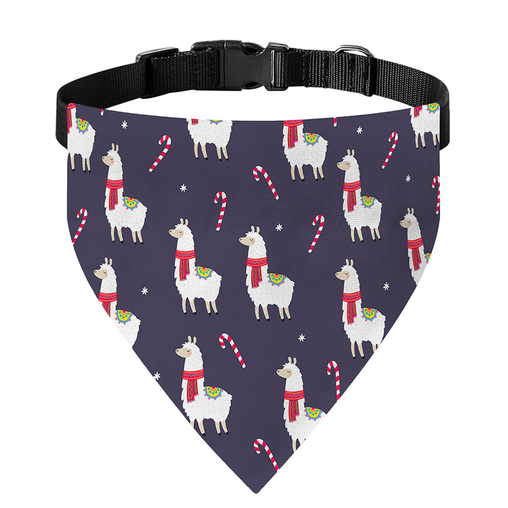 Xmas Llama Pattern Print Over The Collar Dog Bandana
