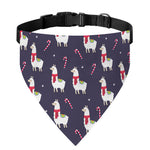 Xmas Llama Pattern Print Over The Collar Dog Bandana