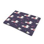 Xmas Llama Pattern Print Pet Cooling Mat Cover